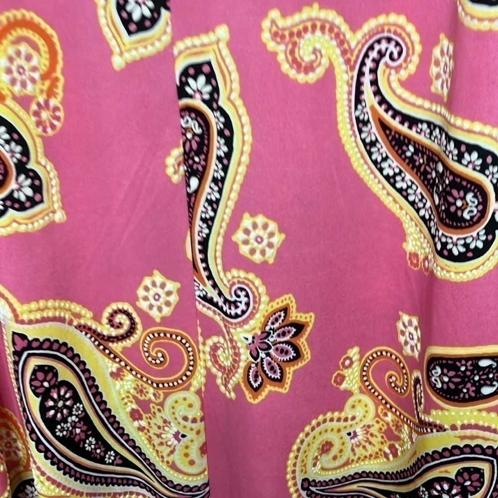 Ruby Rd Slinky High Low Midi Maxi Dress Sleeveless V Neck Size Lrg Textured Pink - Picture 5 of 5